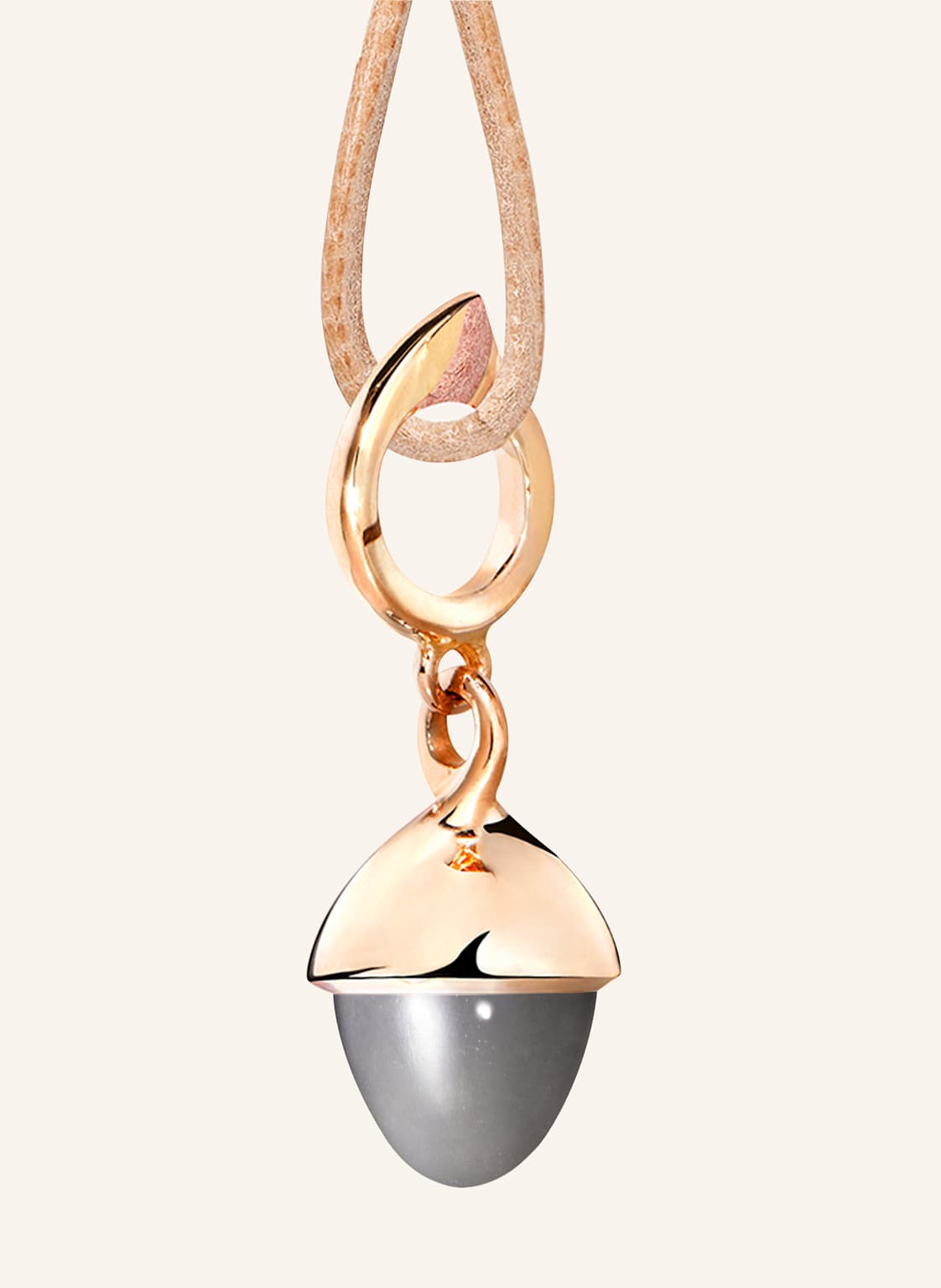 Tamara Comolli Anhänger Pendant Mikado Flamenco Moonstone Grey Aus 18k Roségold Mit Grauem Mondstein rosegold von TAMARA COMOLLI