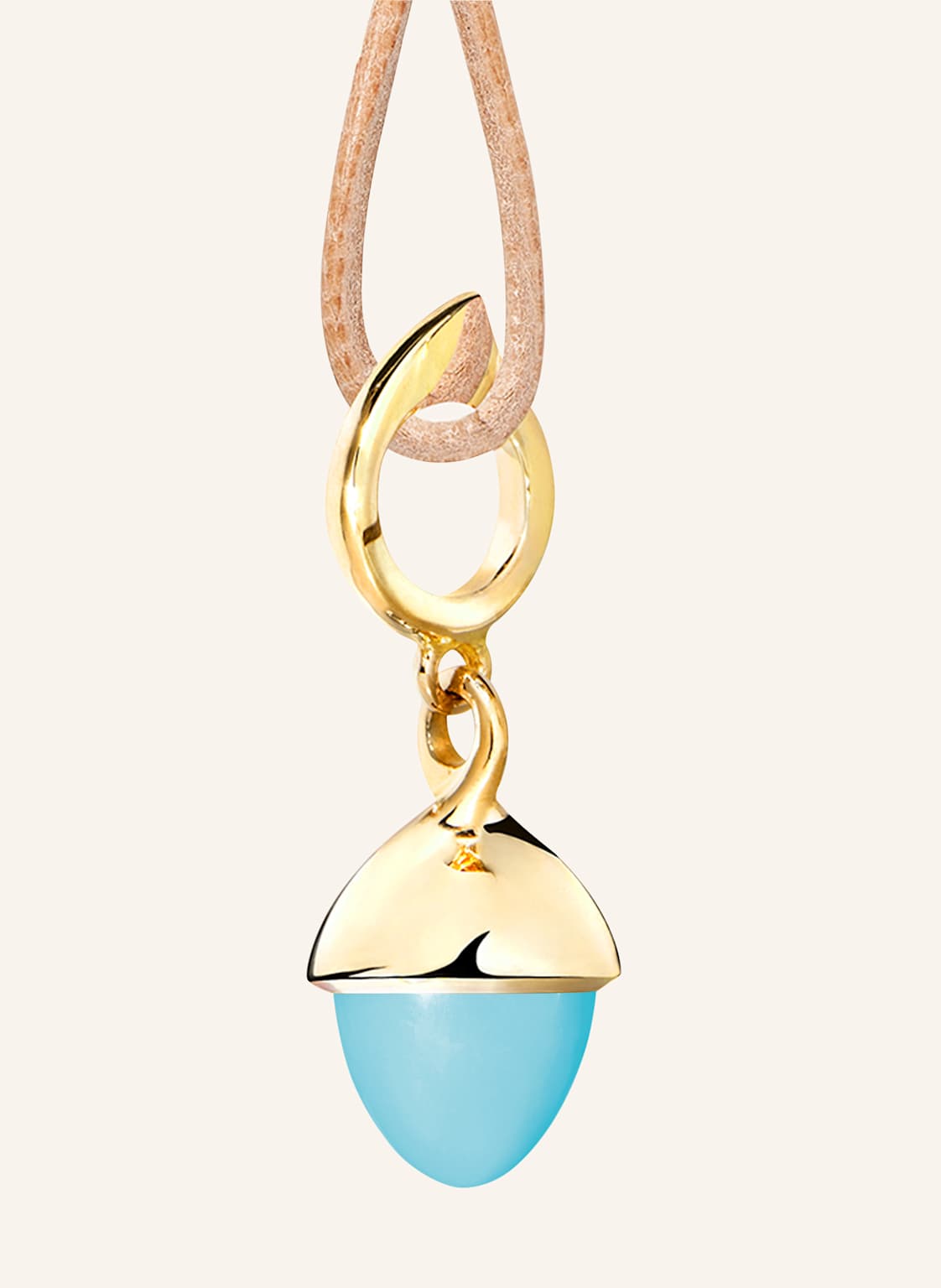 Tamara Comolli Anhänger Pendant Mikado Flamenco Turquoise Türkis 18k Gelbgold gold von TAMARA COMOLLI