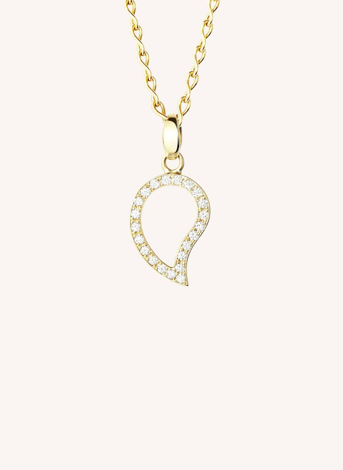 Tamara Comolli Anhänger Pendant Signature Small Diamond Pavé Mit Diamant Pavé 18k Gelbgold gold von TAMARA COMOLLI