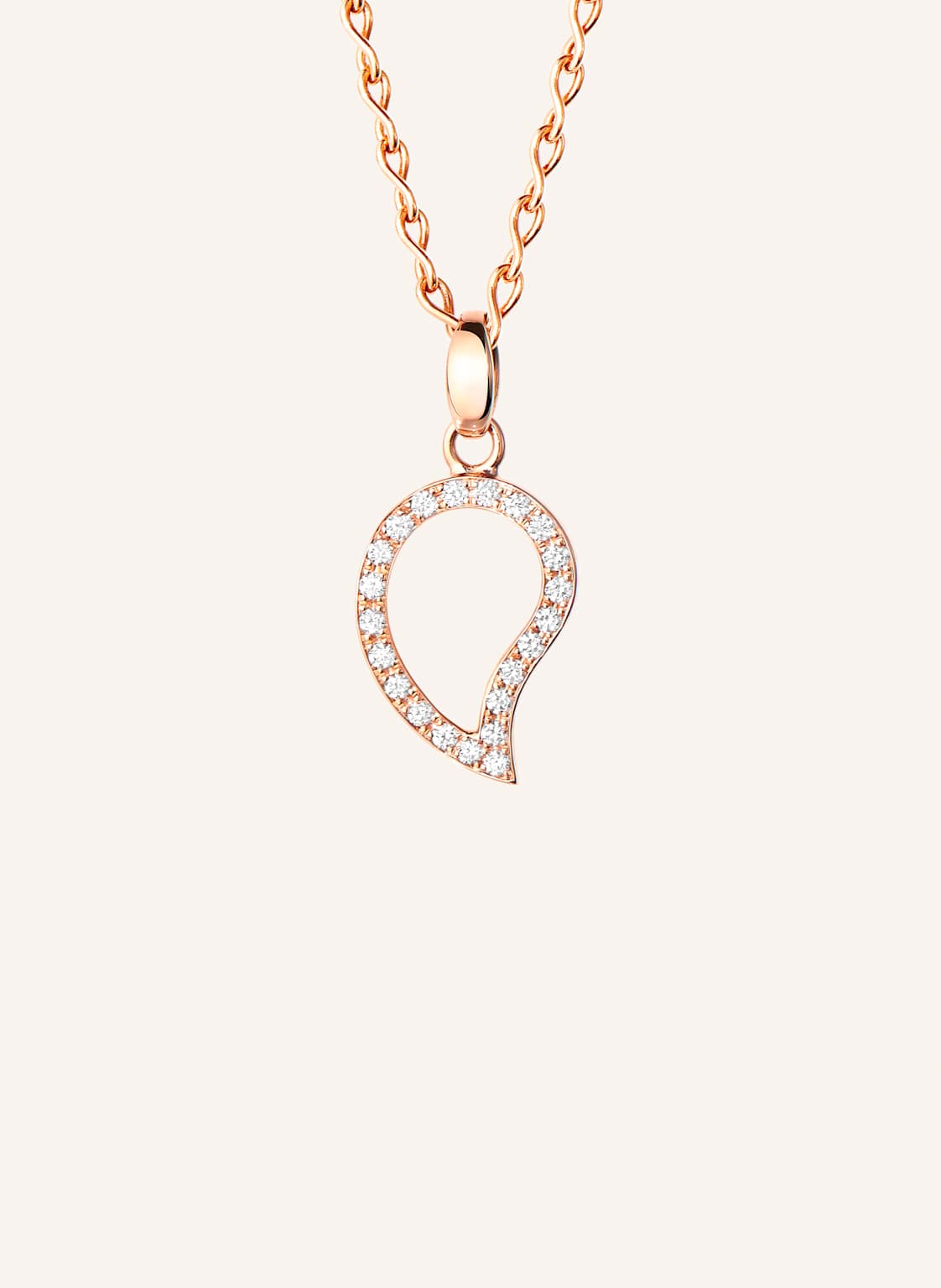 Tamara Comolli Anhänger Pendant Signature Small Diamond Pavé Mit Diamant Pavé 18k Roségold rosegold von TAMARA COMOLLI