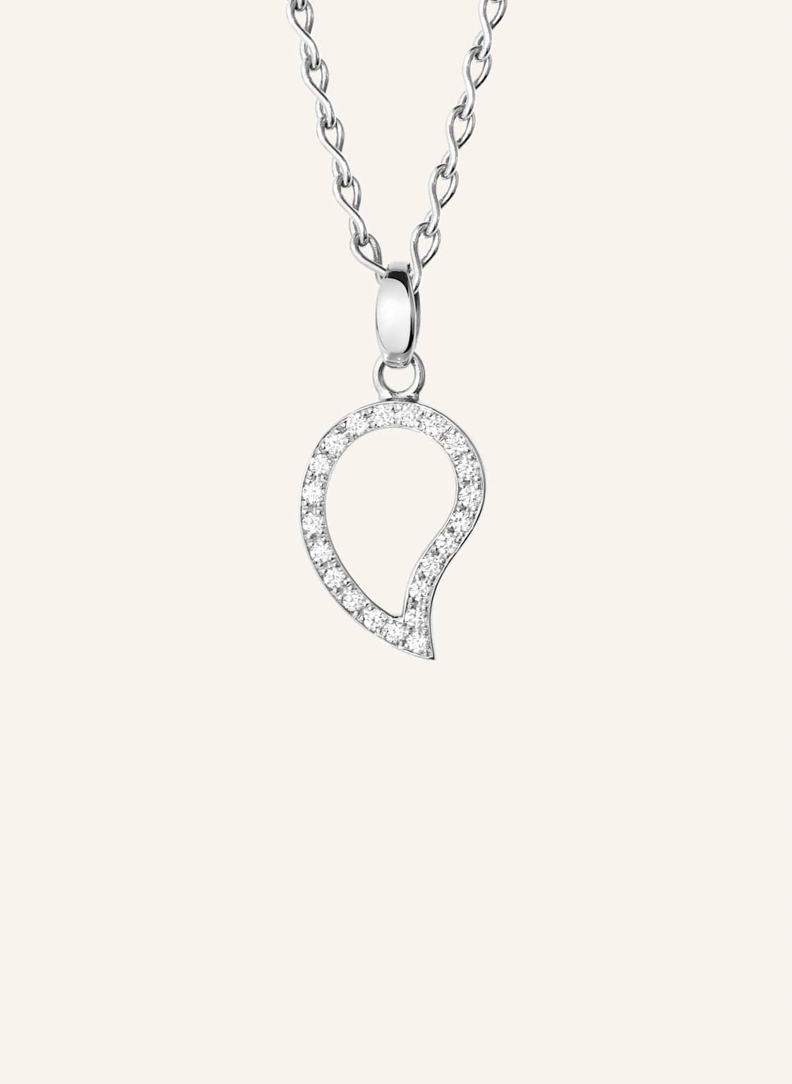 Tamara Comolli Anhänger Pendant Signature Small Diamond Pavé Mit Diamant Pavé 18k Weißgold silber von TAMARA COMOLLI