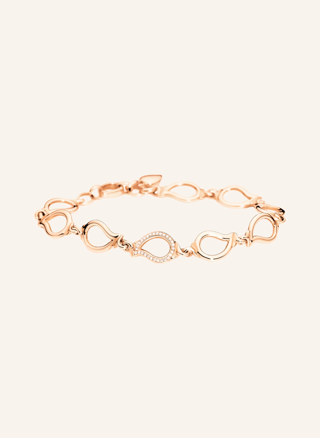 Tamara Comolli Armband Bracelet Signature Small - 1 Element Diamond Pavé Aus 18 Karat Roségold Mit Diamant Pavé rosegold von TAMARA COMOLLI