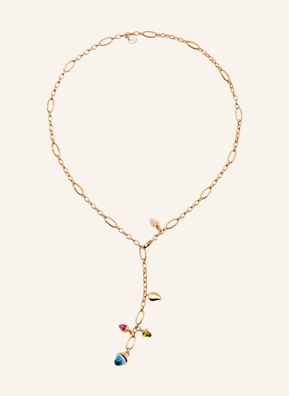 Tamara Comolli Halskette Necklace Mikado Delicate 51 Cm 'Candy' With Diamond Pavé Candy Mit Diamant Pavé rosegold von TAMARA COMOLLI