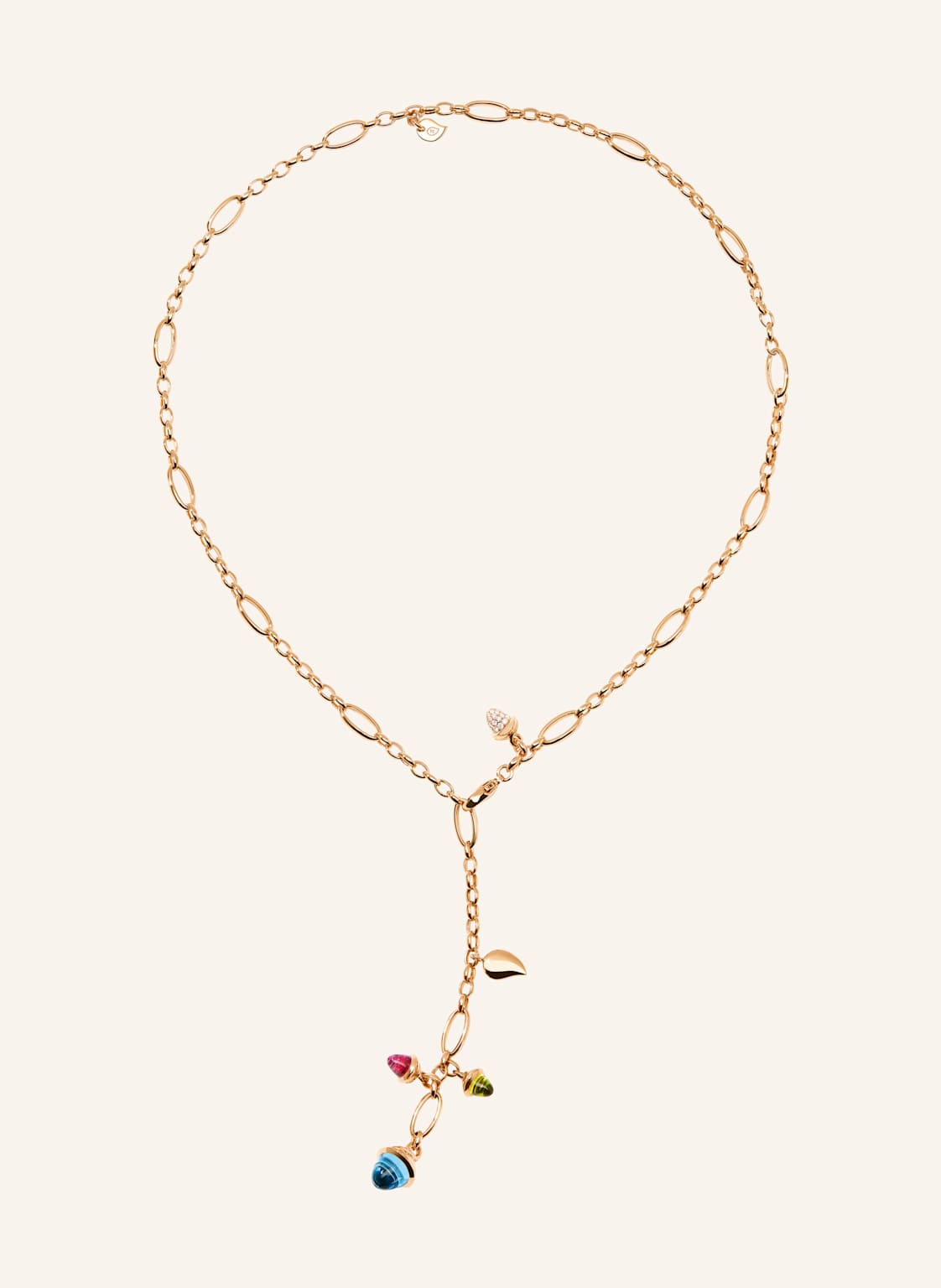 Tamara Comolli Halskette Mikado Collier Delicate Candy Mit Diamant Pavé rosegold von TAMARA COMOLLI