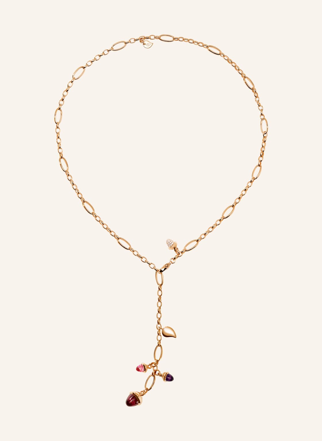 Tamara Comolli Halskette Necklace Mikado Delicate 51 Cm 'Wildberry' With Diamond Pavé 18k Roségold rosegold von TAMARA COMOLLI