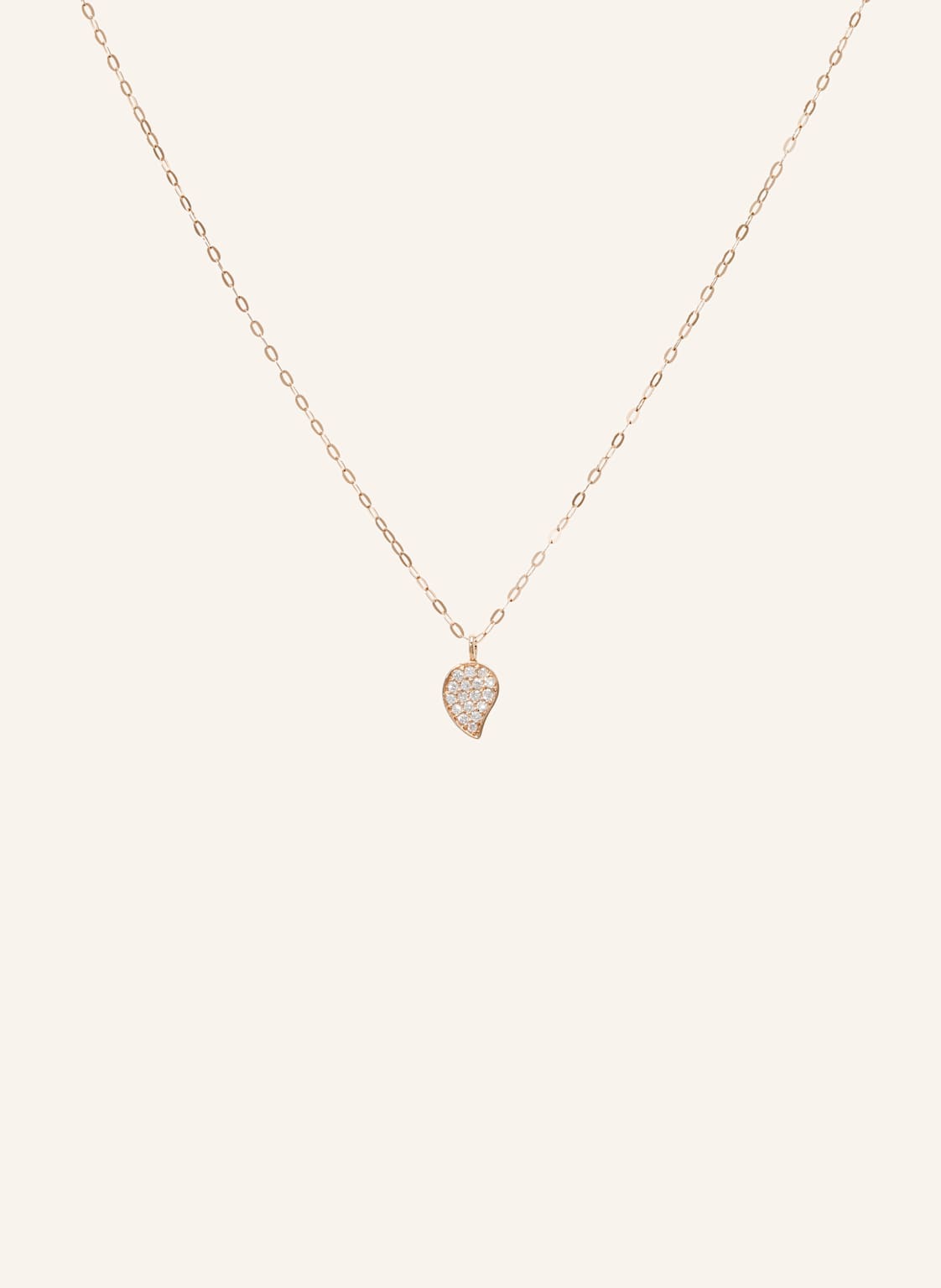 Tamara Comolli Halskette Chain Sparkle Drop Diamond Pavé, 1,0 Mm, 45 Cm Aus 18 Karat Roségold Mit Diamant Pavé rosegold von TAMARA COMOLLI