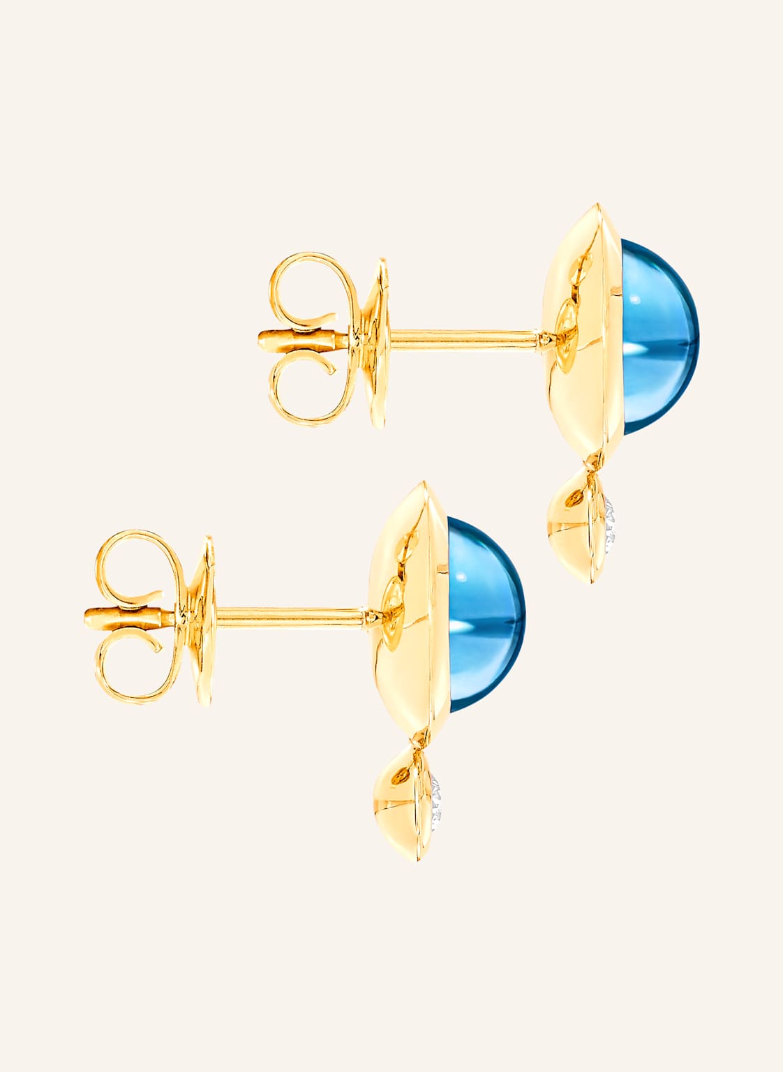 Tamara Comolli Ohrringe Ohrringe Bouton Swiss Topaz / Classic Aus 18 Karat Gelbgold Swiss Topas gold von TAMARA COMOLLI