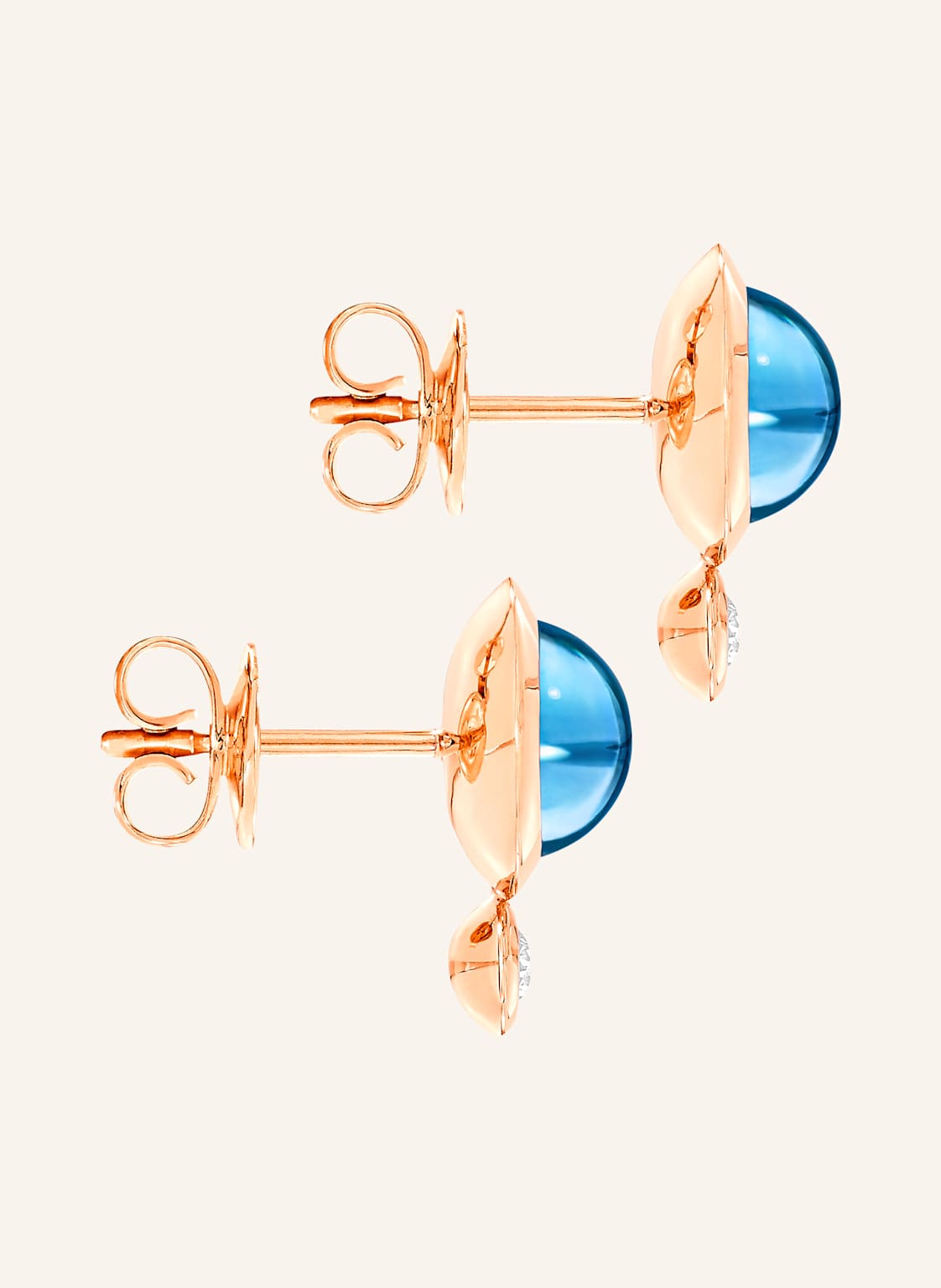 Tamara Comolli Ohrringe Ohrringe Bouton Swiss Topaz / Classic Aus 18 Karat Roségold Swiss Topas rosegold von TAMARA COMOLLI