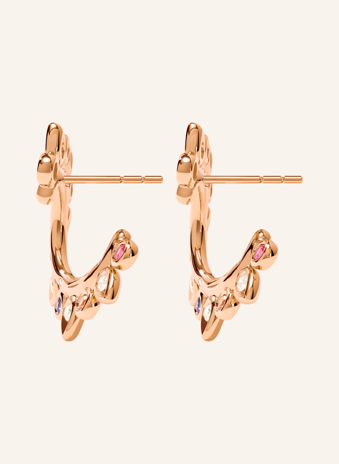 Tamara Comolli Ohrringe Ohrringe Gypsy Hoop Sun 'Candy' 18k Roségold rosegold von TAMARA COMOLLI
