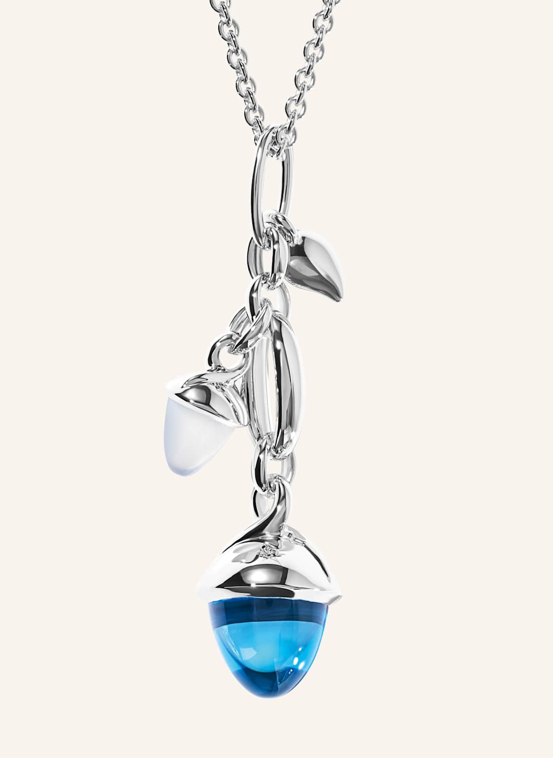 Tamara Comolli Ohrringe Ohrringe Mikado Dangling 2 Acorns - 'Ocean' 18k Weißgold silber von TAMARA COMOLLI