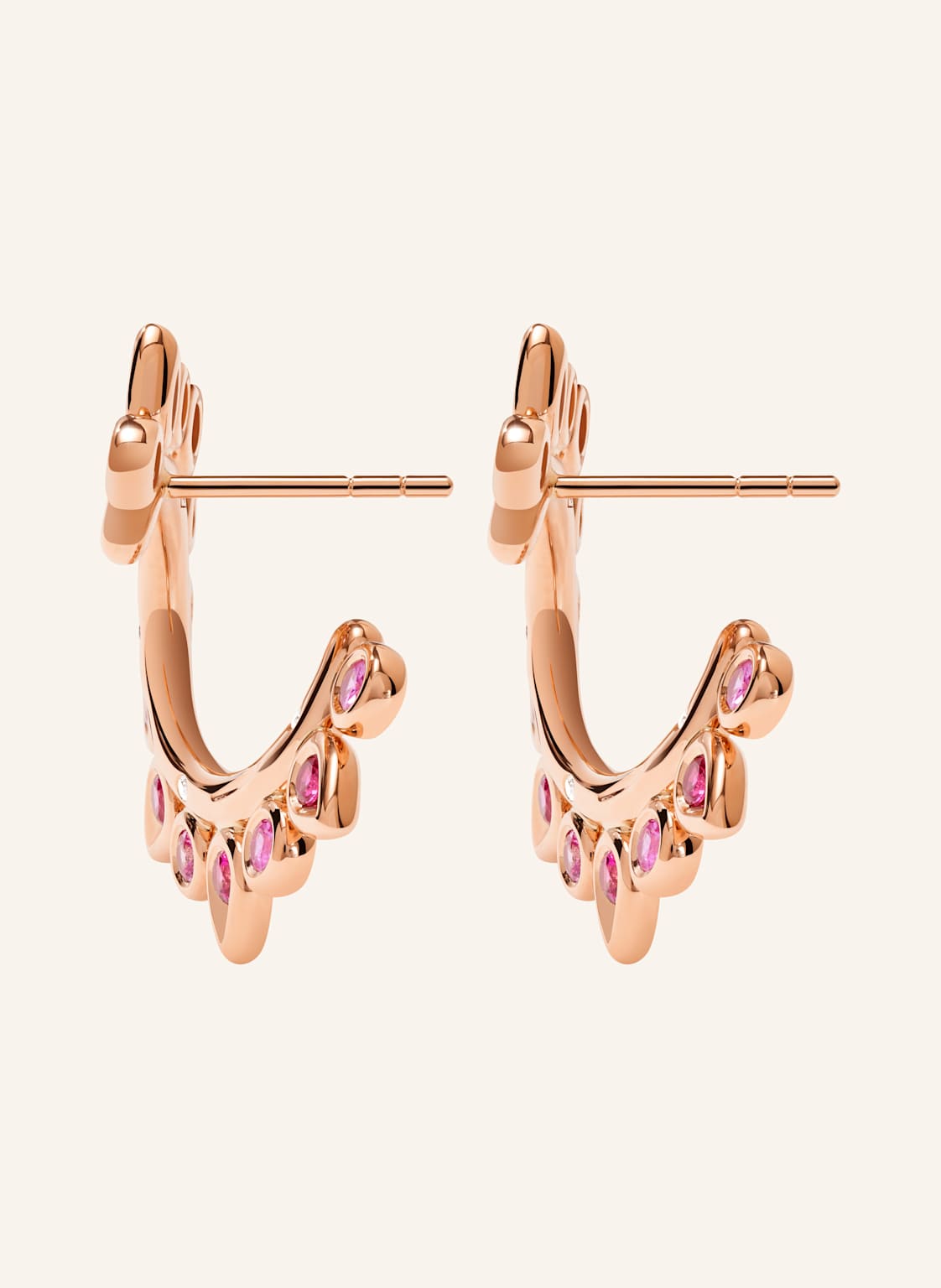 Tamara Comolli Ohrringe Ohrringe Gypsy Hoop Sun 'Blush' 18k Roségold rosegold von TAMARA COMOLLI