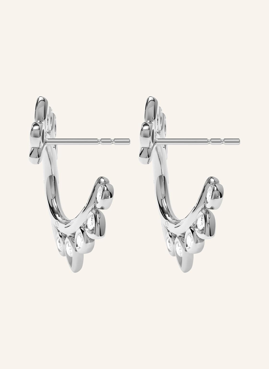 Tamara Comolli Ohrringe Ohrringe Gypsy Hoop Sun Classic 18k Weißgold silber von TAMARA COMOLLI