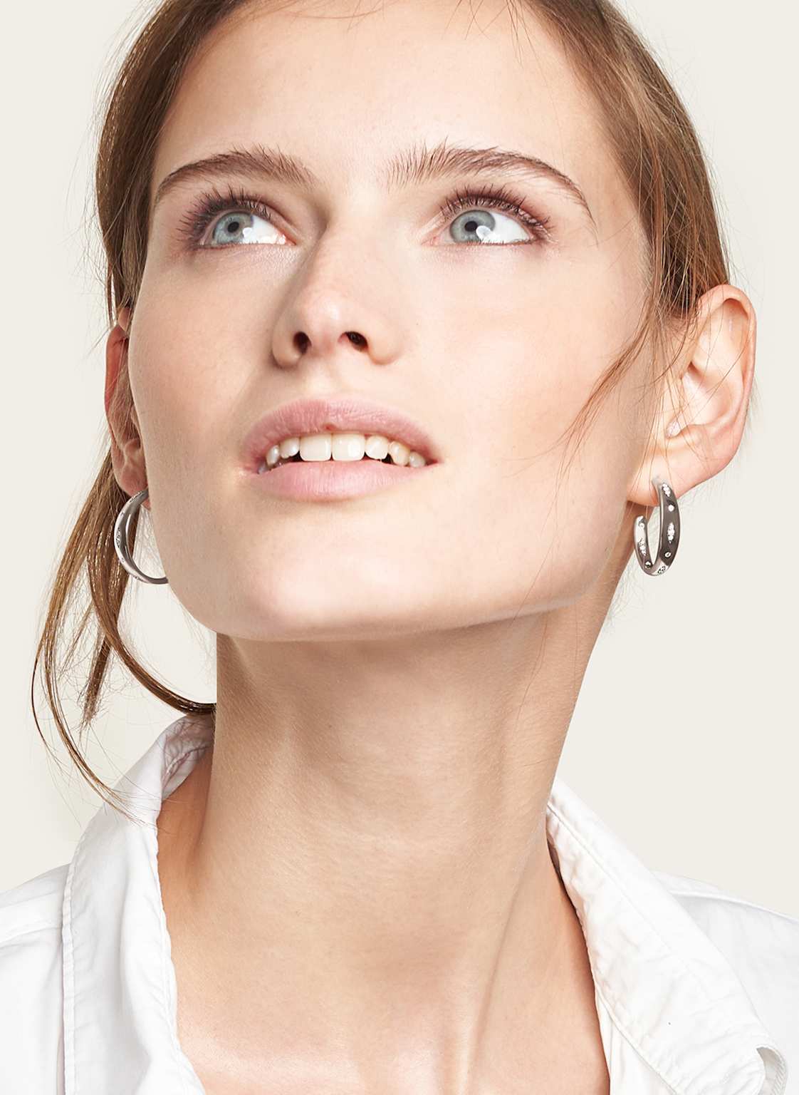 Tamara Comolli Ohrringe Ohrringe Gypsy Hoop Large Aus 18k Weißgold Mit Diamanten silber von TAMARA COMOLLI