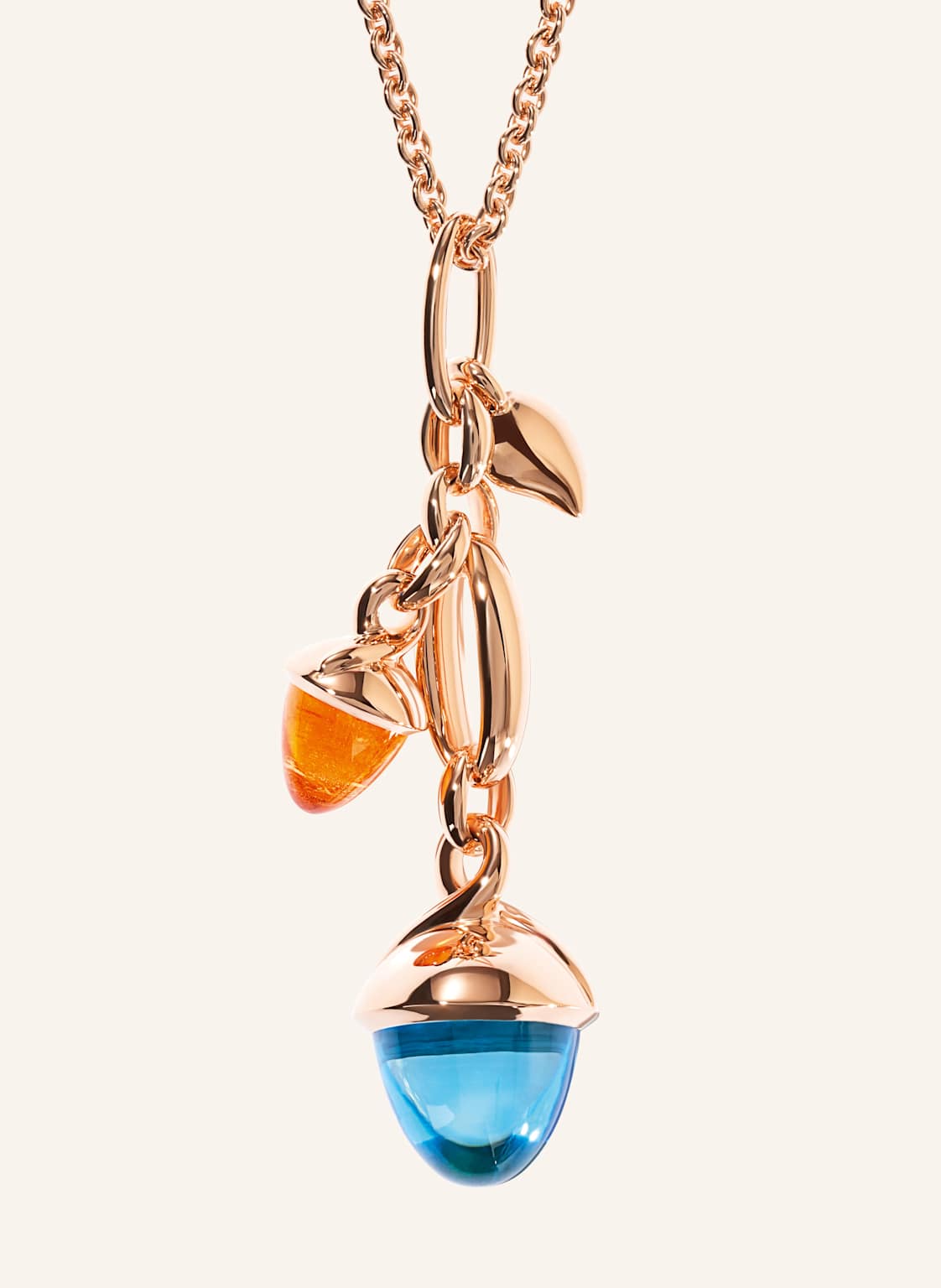 Tamara Comolli Ohrringe Ohrringe Mikado Dangling 2 Acorns - 'Candy' 18k Roségold rosegold von TAMARA COMOLLI