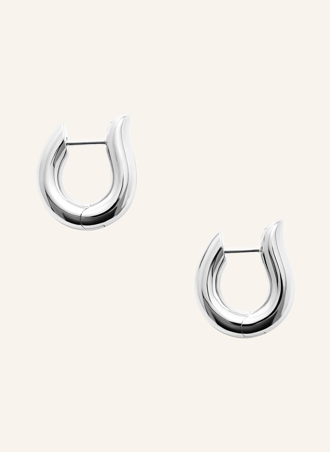 Tamara Comolli Ohrringe Signature Ohrringe Hoop Medium 18k Weißgold 18k Weißgold silber von TAMARA COMOLLI