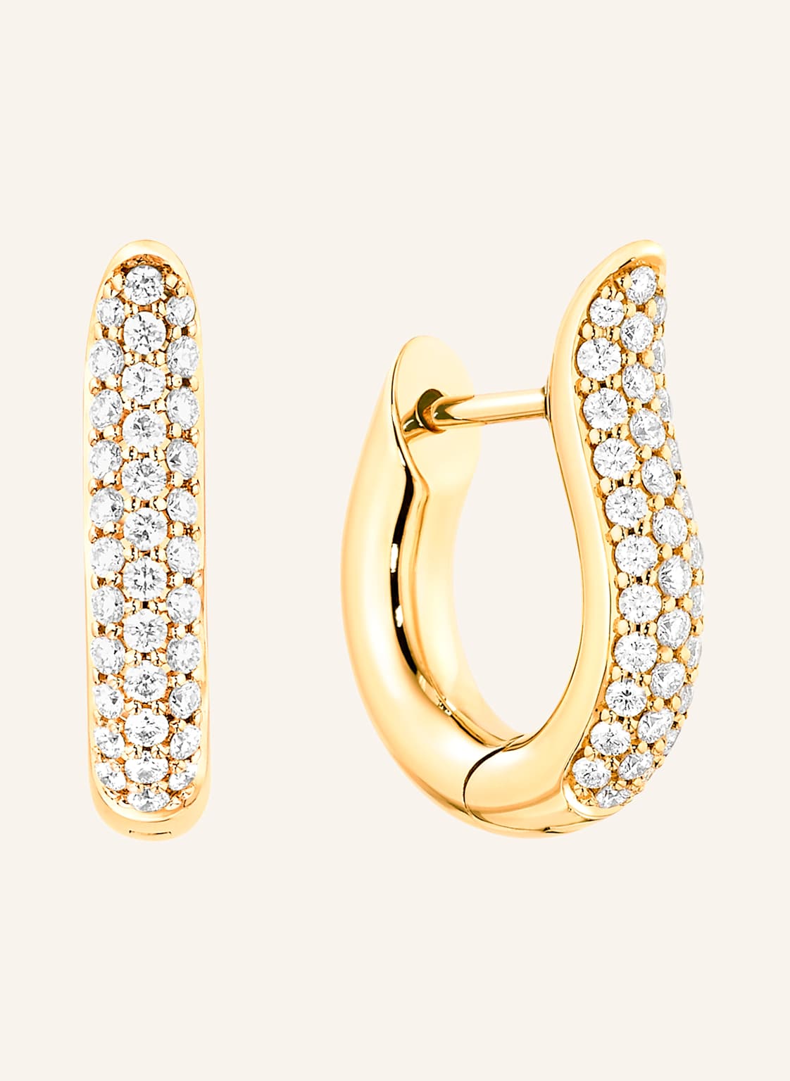 Tamara Comolli Ohrringe Signature Ohrringe Hoop Small Diamond Pavé 18k Gelbgold 18k Gelbgold gold von TAMARA COMOLLI