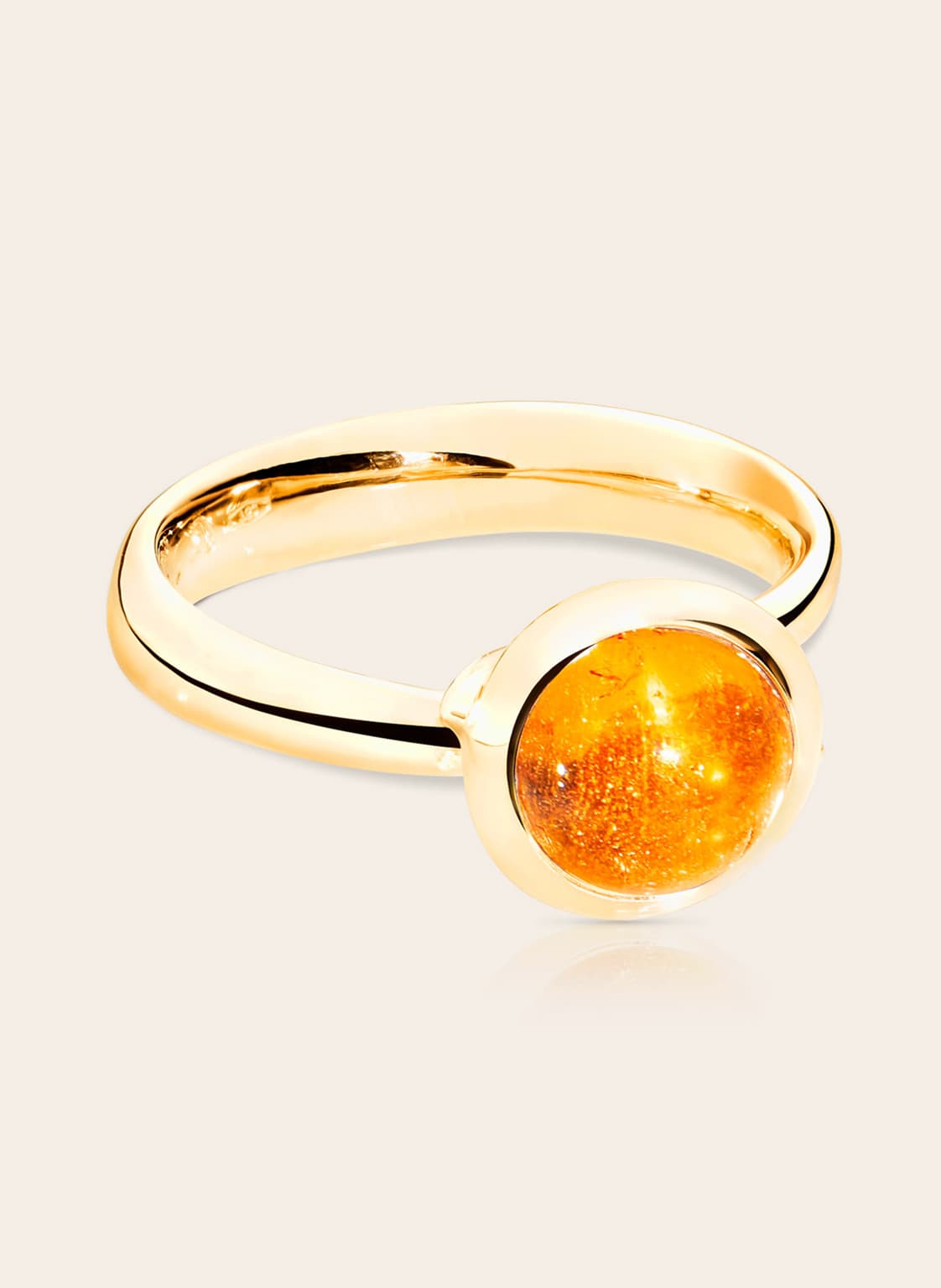 Tamara Comolli Ring Bouton Small Aus 18k Gelbgold Mit Mandarin Granat gold von TAMARA COMOLLI