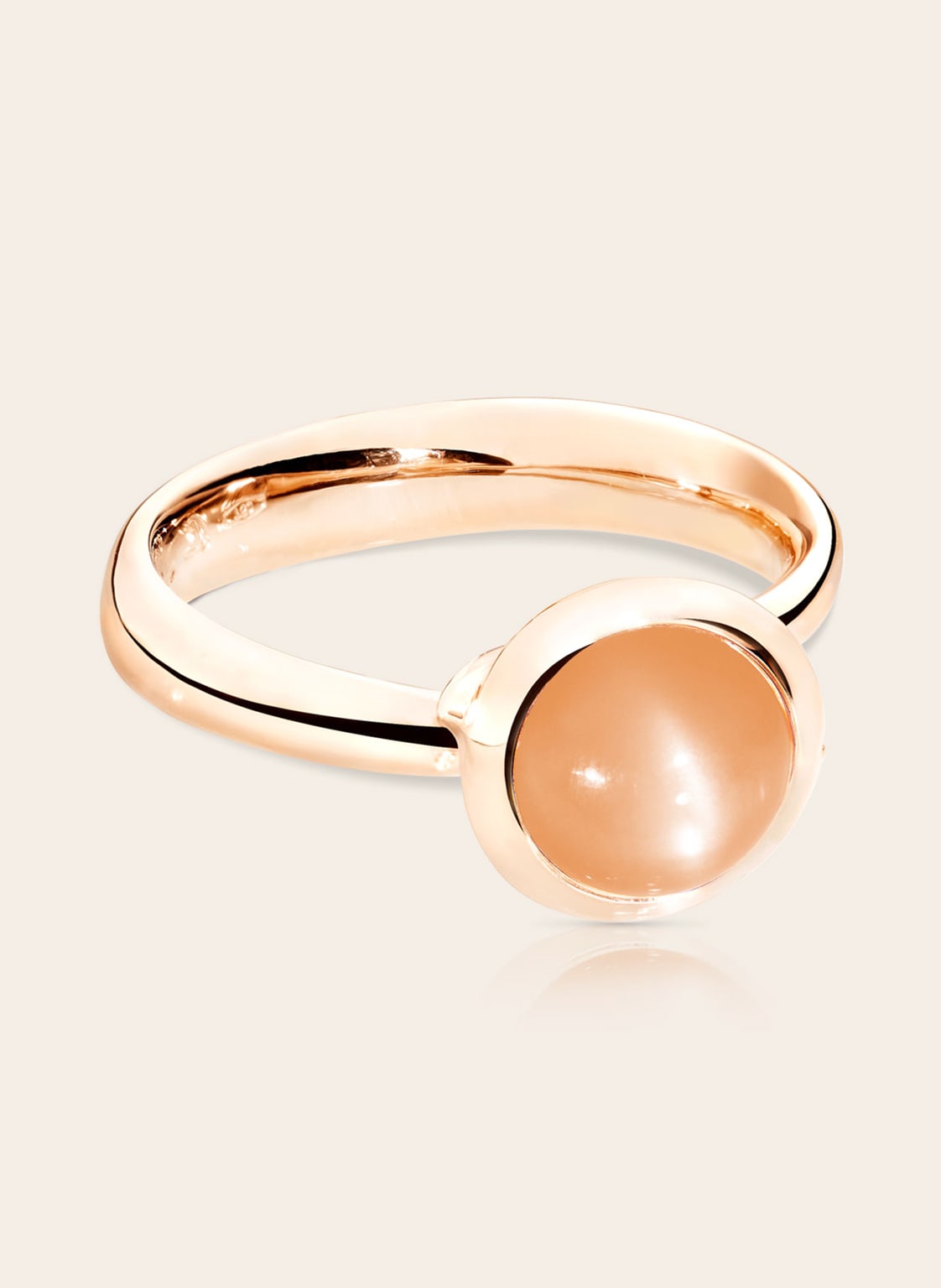 Tamara Comolli Ring Bouton Small Aus 18k Roségold Mit Oranger Mondstein rosegold von TAMARA COMOLLI