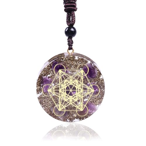 TAMHOPE Merkaba Metatron Cube Om Orgonite Anhänger Halskette, kosmische Energie Chakra Heilsgeschenk für Frauen und Männer TAMHOPE Merkaba Metatron Cube Om Orgonite Anhänger Halskette, kosmische Energie Chakra Heilsgeschenk für Frauen und Männer von TAMHOPE