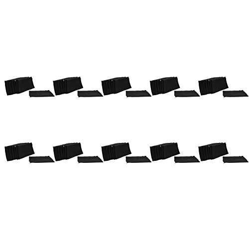 TAMOSH 100 Stück Leinwand Reißverschluss Beutel Leinwand Make-Up Bleistiftetui Leere DIY Basteltaschen Für Reisen DIY Bastelschule, Schwarz von TAMOSH