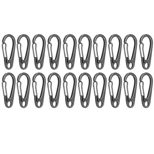 Schlüsselanhänger-Clip 200 Stück Karabinerverschlussschnalle Keychian Mini-Karabiner for Outdoor-Camping-Wanderschnallen Federkarabinerhaken aus Legierung for Schlüsselanhänger-Clip, Schmuckherstellun von TAMSNDL