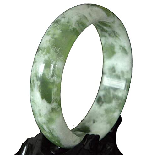 TAMSNDL Jade Armreif Jade-Armreifen for Damen, Xiu-Jade-Armband mit schwimmender Blume, Hua Xiuyan Jade, Schmuck, for Mutter und Freundin, mit Box, 60–62 mm(60) von TAMSNDL