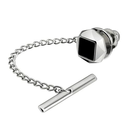 TAMSNDL Krawattenklammern Herren Krawattennadeln Krawattennadeln mit Kette for Herren Krawattenzubehör(D_10.6 * 3 mm) von TAMSNDL
