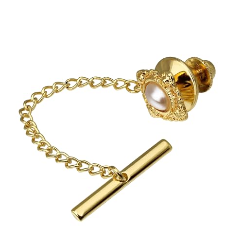 TAMSNDL Krawattenklammern Klassische Perlmutt Krawattennadeln Clips Pins for Männer Hochzeit Party Zubehör(C_13*10 * 5 mm) von TAMSNDL