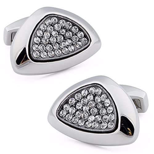 TAMSNDL Manschettenknopf Dreieckige Kristall-Manschettenknöpfe 25 * 17Mm Herrengeschenke Hochzeitszubehör Manschettenknöpfe Hemdmanschettenknöpfe TAMSNDL Manschettenknopf Dreieckige Kristall-Manschettenknöpfe 25 * 17Mm Herrengeschenke Hochzeitszubehör Manschettenknöpfe Hemdmanschettenknöpfe von TAMSNDL