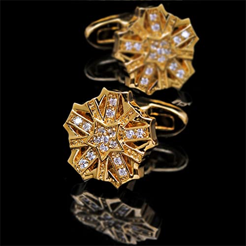 TAMSNDL Manschettenknopf Hemden Herren Manschettenknöpfe Gold Glanz Manschettenknöpfe Knöpfe Hochzeit Gast Hemden Manschette Zubehör TAMSNDL Manschettenknopf Hemden Herren Manschettenknöpfe Gold Glanz Manschettenknöpfe Knöpfe Hochzeit Gast Hemden Manschette Zubehör von TAMSNDL