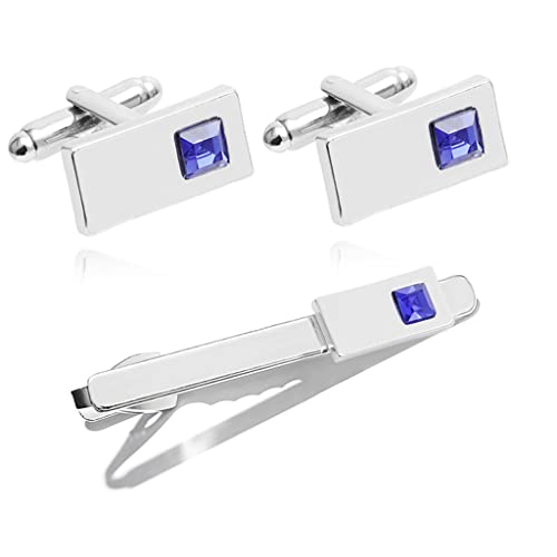 TAMSNDL Manschettenknopf Krawattenklammer-Manschettenknöpfe-Set, Bekleidungszubehör, Partyhemd, Manschettenknöpfe, Pins, Krawattenklammer, B, wie auf dem Bild Gezeigt(A_As Shown in The Picture) von TAMSNDL