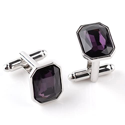 TAMSNDL Manschettenknopf Kristall Manschettenknöpfe Herren Business Manschettenknöpfe Herren Hemd Manschettenknöpfe Geschenk,A,17mm*12mm(C_17mm*12mm) von TAMSNDL