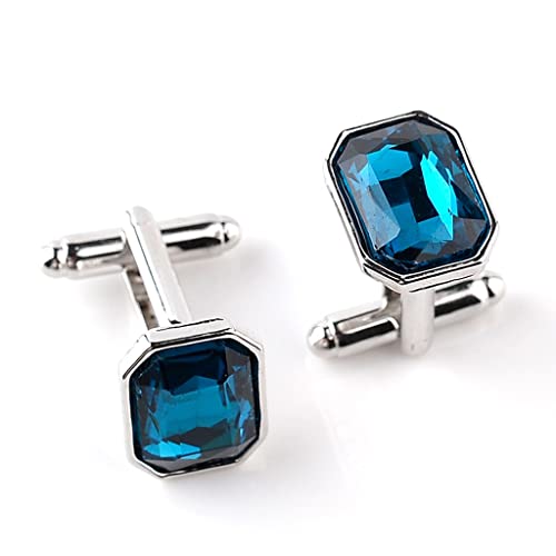TAMSNDL Manschettenknopf Kristall Manschettenknöpfe Herren Business Manschettenknöpfe Herren Hemd Manschettenknöpfe Geschenk,A,17mm*12mm(D_17mm*12mm) von TAMSNDL