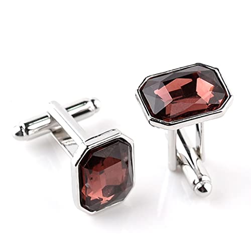 TAMSNDL Manschettenknopf Kristall Manschettenknöpfe Herren Business Manschettenknöpfe Herren Hemd Manschettenknöpfe Geschenk,A,17mm*12mm(E_17mm*12mm) von TAMSNDL