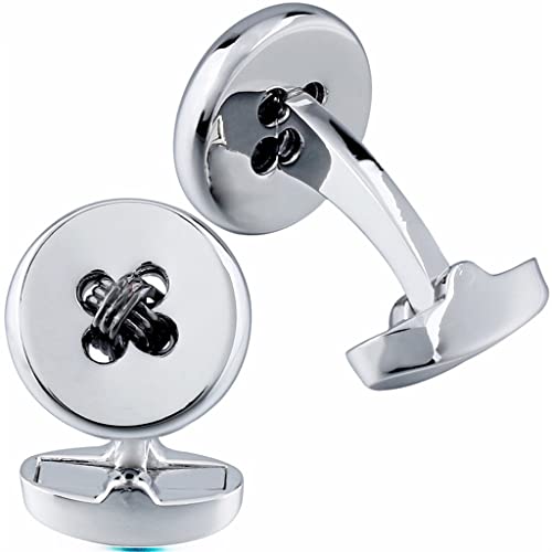 TAMSNDL Manschettenknopf Manschettenknöpfe aus Metall, französischer Hemdknoten, Manschettenknöpfe for Herrenbekleidung, Schmuck mit Box, E, 16 mm(E_16mm) von TAMSNDL