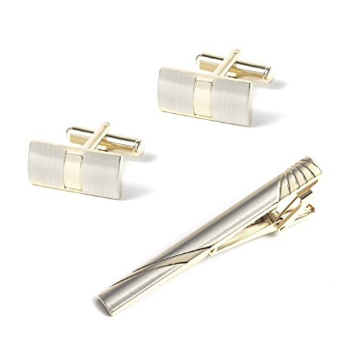 TAMSNDL Manschettenknopf Manschettenknöpfe aus Metall Lavalier-Set Französisches Hemd Manschettenknöpfe Lavalier-Set von TAMSNDL