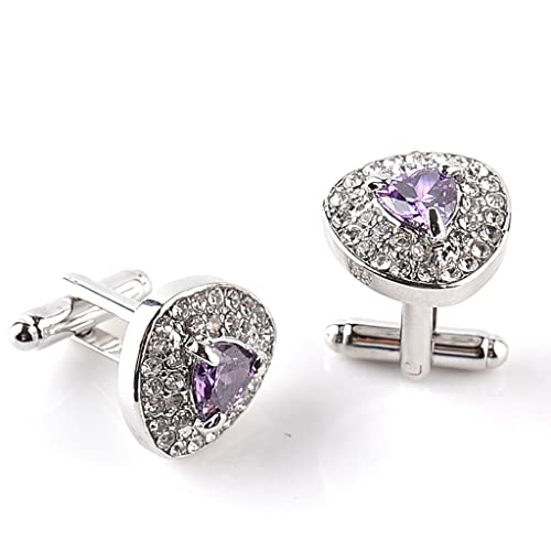TAMSNDL Manschettenknopf Manschettenknöpfe mit Kristallen, 3 Farboptionen, Strass-Design, Schmuck-Manschettenknöpfe, D, 1,8 cm * 1,8 cm(Black_1.8cm*1.8cm) von TAMSNDL