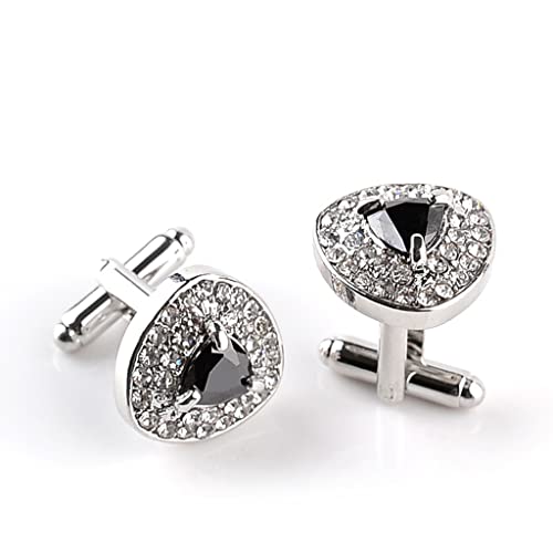 TAMSNDL Manschettenknopf Manschettenknöpfe mit Kristallen, 3 Farboptionen, Strass-Design, Schmuck-Manschettenknöpfe, D, 1,8 cm * 1,8 cm(E_1.8cm*1.8cm) von TAMSNDL