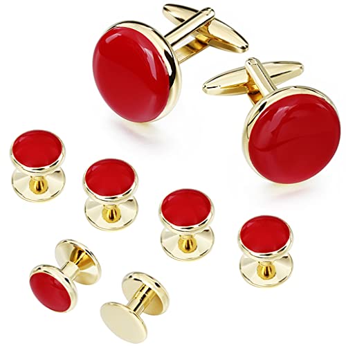 TAMSNDL Manschettenknopf Mehrfarbiges Emaille-Manschettenknopf-Set for Herren, 8-teilig/Set, Smokinghemd-Manschettenknöpfe und Modeschmuck, Hochzeitsgeschenke, D, gleiche Größe(D_Same Size) von TAMSNDL
