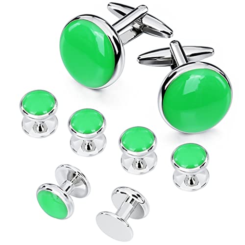 TAMSNDL Manschettenknopf Mehrfarbiges Emaille-Manschettenknopf-Set for Herren, 8-teilig/Set, Smokinghemd-Manschettenknöpfe und Modeschmuck, Hochzeitsgeschenke, D, gleiche Größe(E_Same Size) von TAMSNDL