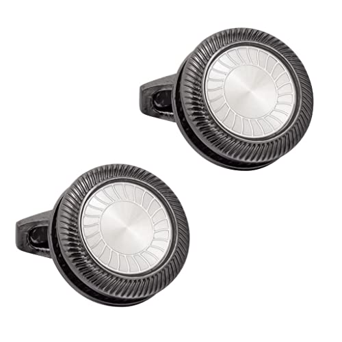 TAMSNDL Manschettenknopf Schwarze Cd Piece Accessories Manschettenknöpfe aus Metall for Herren, französische Manschettenknöpfe aus Messinglegierung von TAMSNDL