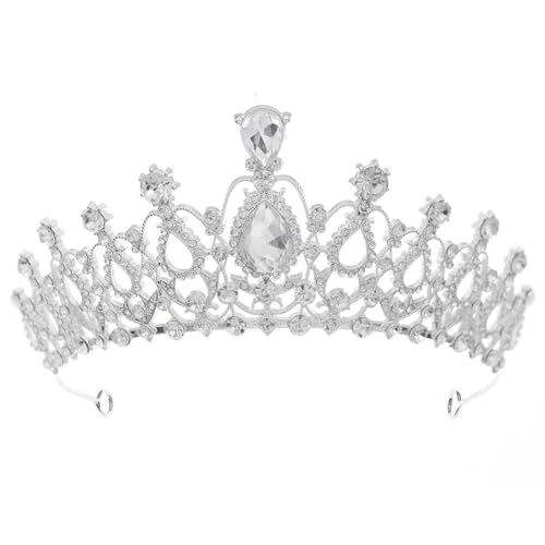 130 * 60 MM Runde Schwarz Rot Kristall Braut Krone Für Hochzeit Tiara Prinzessin Königin Krone Strass Braut Stirnband von TAMUNI