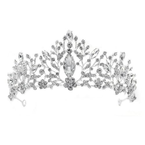 14 * 7CM Barock Kristall Braut Krone Für Hochzeit Tiara Prinzessin Königin Krone Strass Braut Stirnband Für Mädchen frauen von TAMUNI