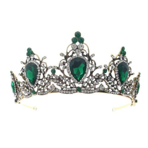 14 * 7CM Barock Kristall Braut Krone Für Hochzeit Tiara Prinzessin Königin Krone Strass Braut Stirnband Für Mädchen frauen von TAMUNI