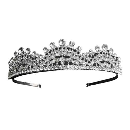 145 * 3CM Barock Perle Kristall Braut Krone Für Hochzeit Tiara Prinzessin Königin Krone Strass Braut Stirnband Für Mädchen frauen von TAMUNI