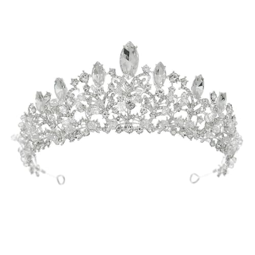 145 * 65 CM Barock Perle Kristall Braut Krone Für Hochzeit Tiara Prinzessin Königin Krone Strass Braut Stirnband Für Mädchen frauen Kopfbedeckungen von TAMUNI