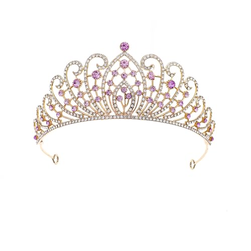 145 * 6CM Retro Barock Kristall Braut Krone Für Hochzeit Tiara Prinzessin Königin Krone Schwarz Rot Strass Braut stirnband von TAMUNI