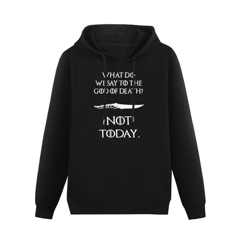 TAN YA XUE Not Today III Targaryen Thrones Game of stark Lannister Barath Unisex Sweatshirts Graphic Pullover Mens Black Printed Hoodies XL von TAN YA XUE