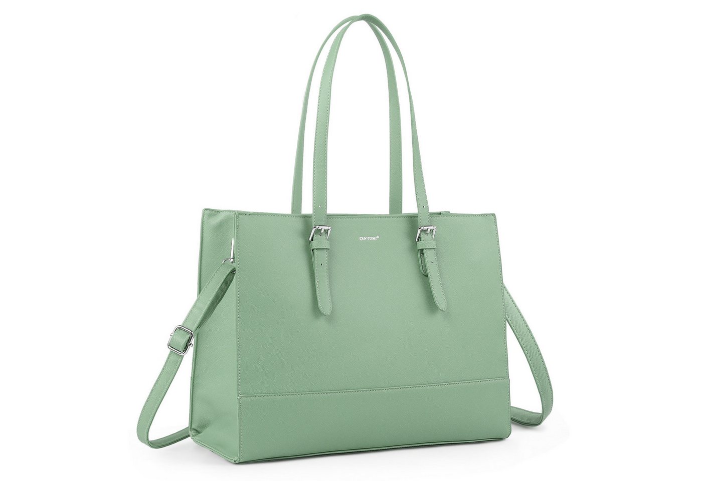 TAN.TOMI Aktentasche Business Handtasche Laptoptasche 15,6 Zoll Schultertaschen, Mit 4 Fächern für Arbeit Schule Arbeitstasche Notebooktasche von TAN.TOMI