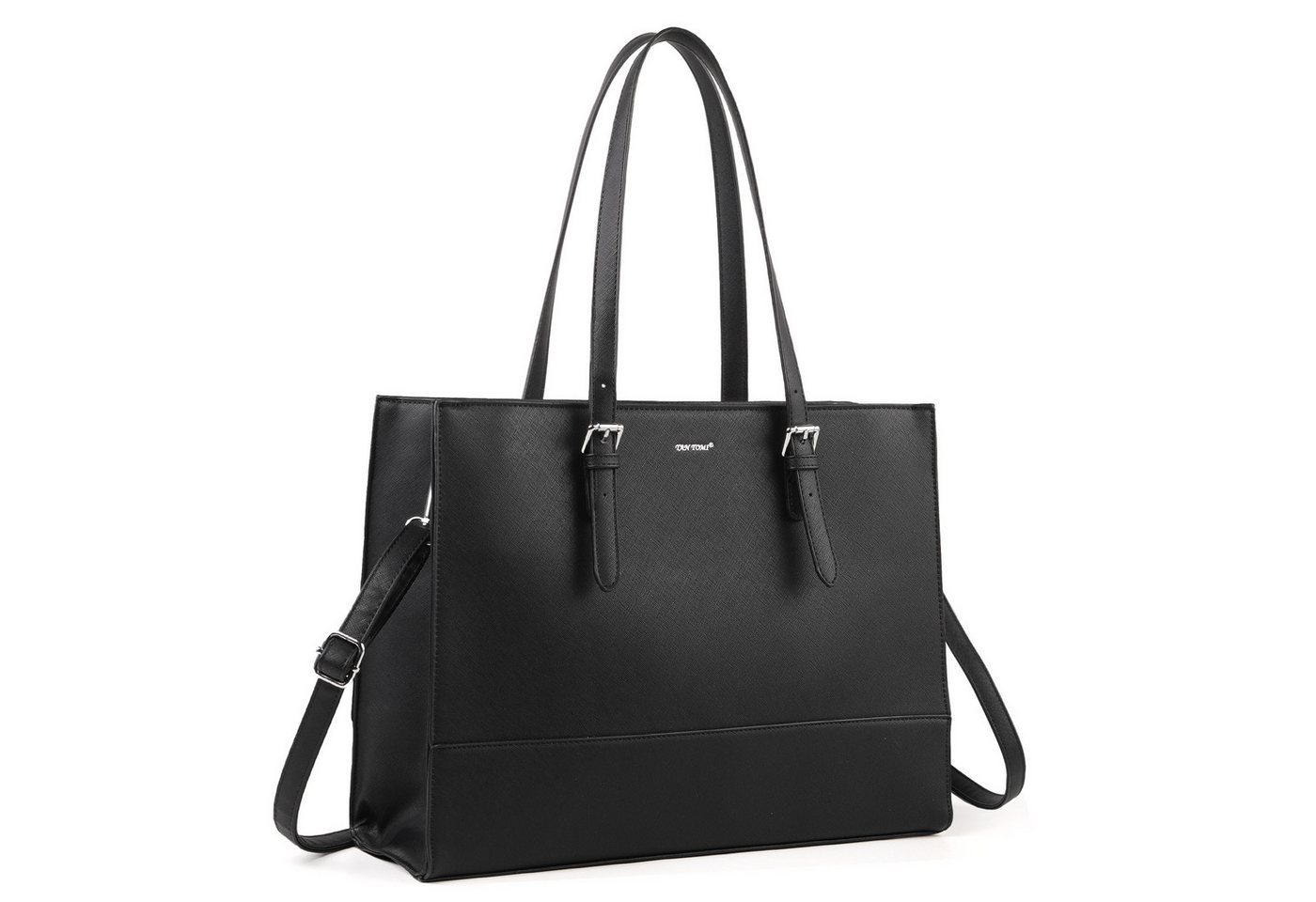 TAN.TOMI Aktentasche Business Handtasche Laptoptasche 15,6 Zoll Schultertaschen, Mit 4 Fächern für Arbeit Schule Arbeitstasche Notebooktasche von TAN.TOMI